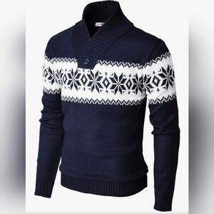 H2H Men’s Slim Fit Casual Christmas Sweater